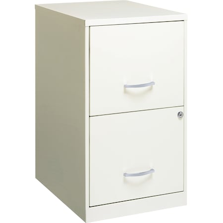 Nusparc 2-Drawer Vertical File Cabinet, 14.2" x 18" x 24.5", White NPRVF218AAWE